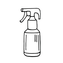 hand drawn bottle of antiseptic spray icon illustration vector isolated background.Sketch Garden Sprayer. Bottle Aerosol Isolated.illustration for print,web,logo,card, mobile and infographics isolated