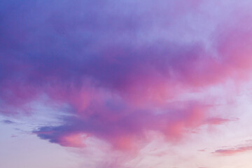 PInk sunset sky and clouds background