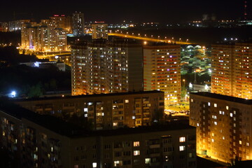 Fototapeta na wymiar view of a city at night