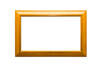 Gold frame Elegant vintage Isolated on white background