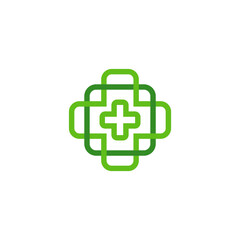 Fototapeta premium vector of plus medical symbol colorful overlapping design logo