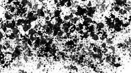 Huge abstract black ink and watercolor splashes (8K). Random drops and blots. Splatter background.