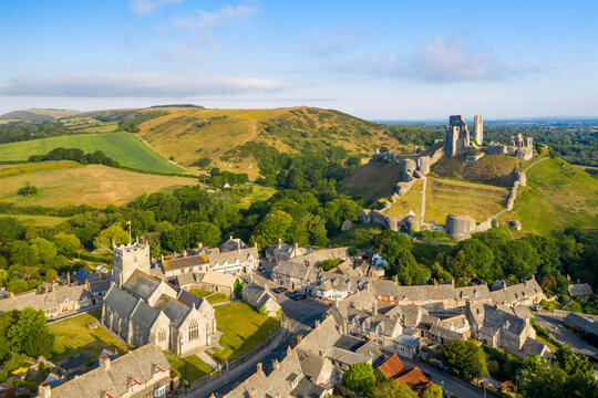 corfe castle, dorset, england