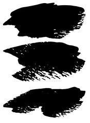 Collection of paint splash. Vector set of brush strokes. Isolated on white background. Grunge strokes	
