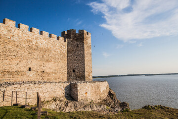 Fototapeta na wymiar Cultural Heritage, Medieval Ram Fortress, old Ottoman fortress, border fortification situated on the banks of Danube river, eastern Serbia, Europe