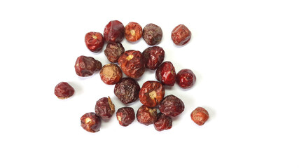 Dried Dundicut Peppers Isolated on White Background