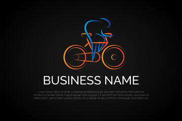 Mono line Bike Logo Template