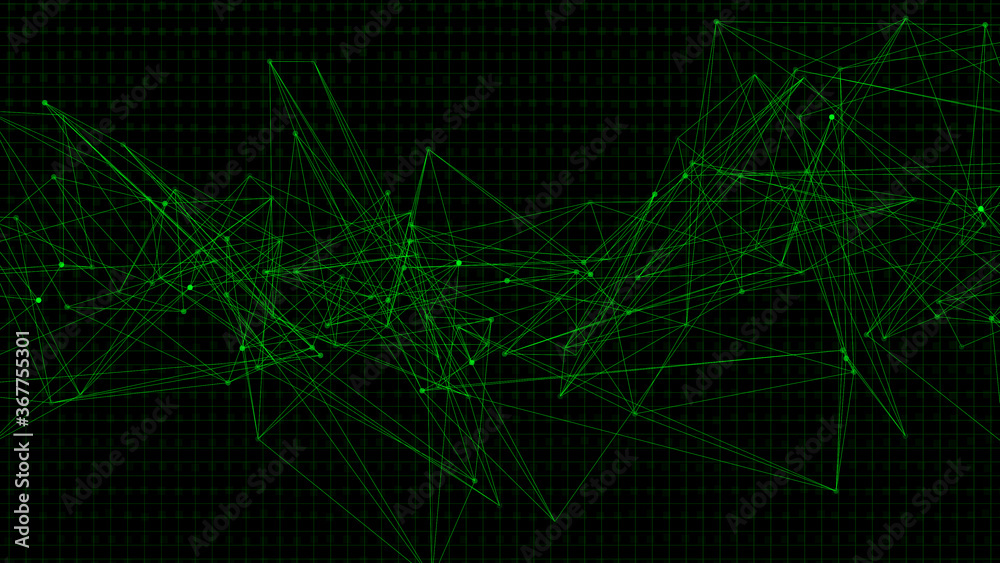 Aufkleber etwork Big Data Connection Node Structure Digital Technology Illustration Background.