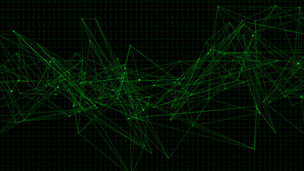 etwork Big Data Connection Node Structure Digital Technology Illustration Background.