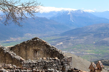 Fototapeta na wymiar Rocca Calascio panorama