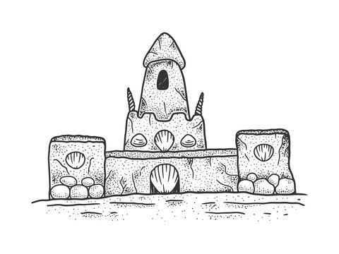 Cartoon cute doodle sand castle parts set - stock vector 6254775 |  Crushpixel