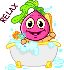 Funny radish vector emotions