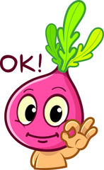 Funny radish vector emotions