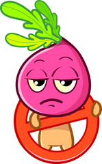 Obraz premium Funny radish vector emotions