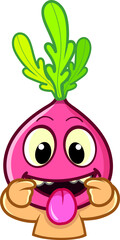 Funny radish vector emotions