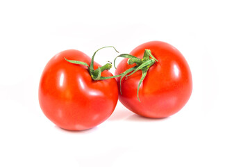 Healthy food, vegetable, red tomato on a white background