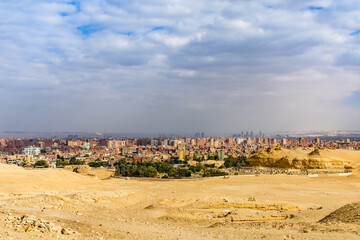View on Cairo city from the Giza plateau