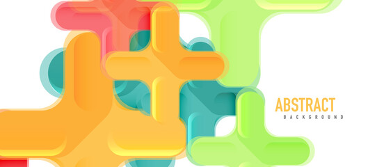Glossy multicolored plastic style cross composition, x shape design, techno geometric modern abstract background. Trendy abstract layout template