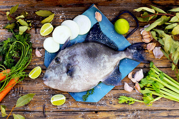 peixe fresco do mar, conceito cozinhar.