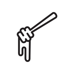 Honey dipper icon vector illustration.