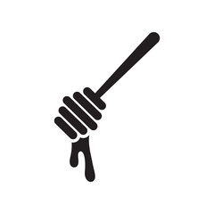 Honey dipper icon vector illustration.