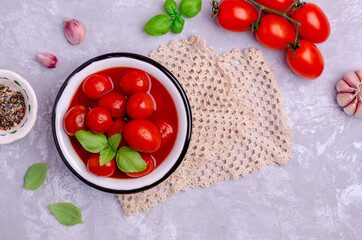 Canned tomatoes in their own juice