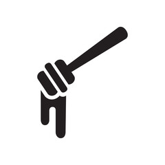 Honey dipper icon vector illustration.