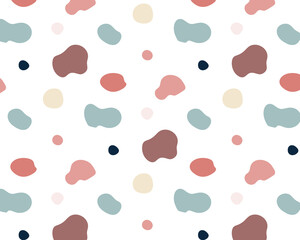 曲線がかわいい雲のような模様のパターン／丸／おしゃれ／北欧風／背景