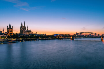 cologne at sunset