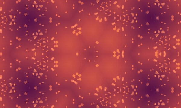 Blurred orange kaleidoscope patterned background for wallpapers