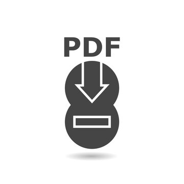 Pdf icon with shadow