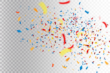 Confetti on a transparent background