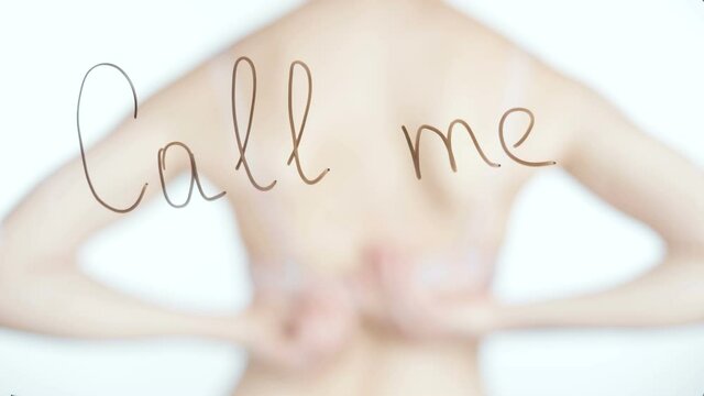 Defocusing video of girl undressing lingerie