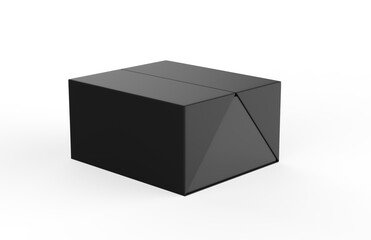 Product Cardboard Package Box. 3d Illustration Isolated On White Background. Mock Up Template Ready For Your Design.