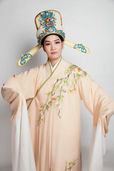Asian Peking Opera and opera actors wearing ancient costumes