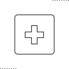 Obraz premium Switzerland square flag vector icon in outlines 