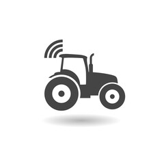 Tractor icon with shadow