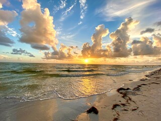 sunset on the beach