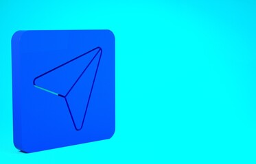 Blue Infographic of city map navigation icon isolated on blue background. Interface concept design. Geolocation concept. Minimalism concept. 3d illustration 3D render.