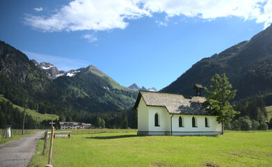 church in the mountains, german alps