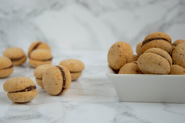 Baci di dama, biscuits cookies chocolate