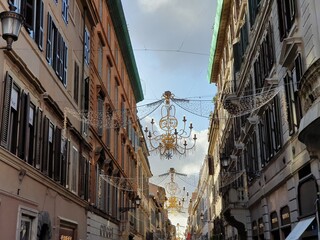 Fototapeta na wymiar Weihnachtsdekoration in Rom