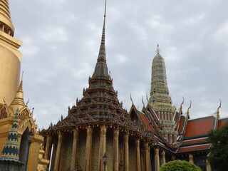 Fototapeta premium Churches and pagodas, Phra Kaew temple