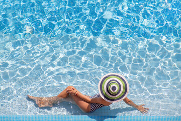 woman in swimming pool