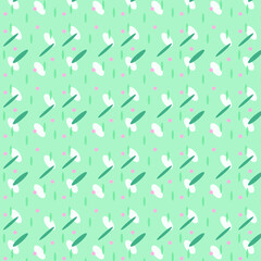 Abstract vector pattern with calm colors and green background