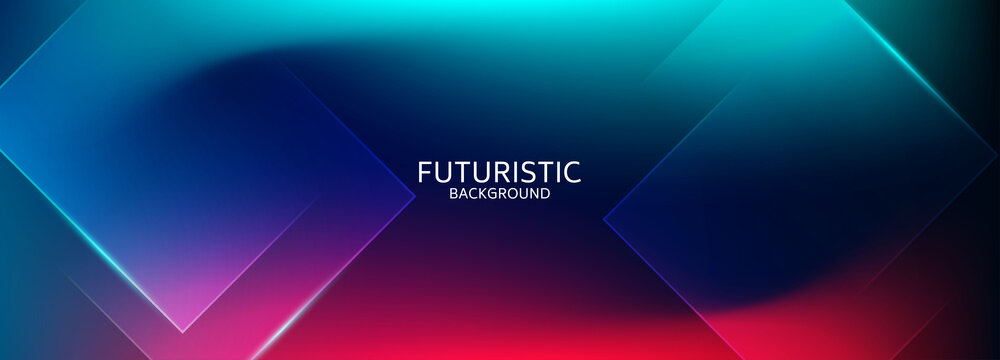Abstract blue geometric shape futuristic background