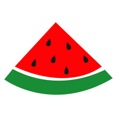 watermelon slice isolated on white  background vector illustration