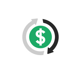 Exchange icon. Simple logo. Money exchange sign logo design . 