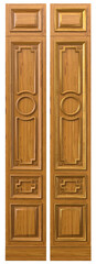 Classic wood panel wood with veneer and gold elements