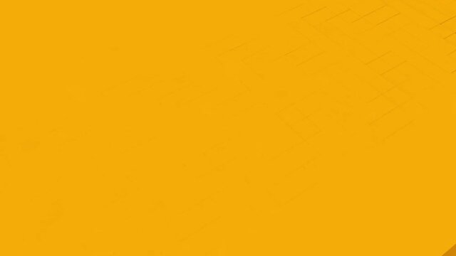 Abstract 3 animation of a yellow background of many cubes that turn into spheres and restore their shape. Animation with the ability to repeat seamless playback.
